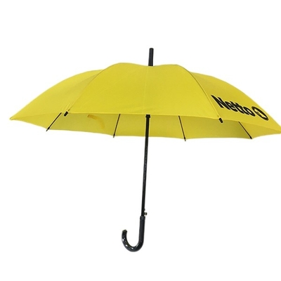 مظلة إطار من الألياف الزجاجية صفراء أوتوماتيكية مقاس 50 بوصة مع الطباعة