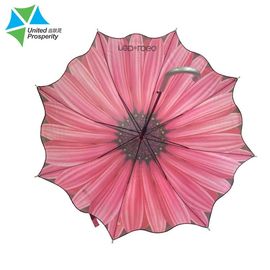 مضغوط قوي السيارات المفتوحة عصا مظلة الوردي طول 70-100 سم لأيام المطر