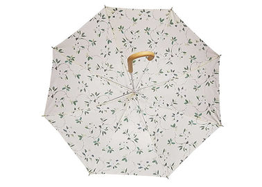 صغيرة مطبوعة مستقيم العظام عصا خشبية مظلة ، مظلة التلقائي للسيدات