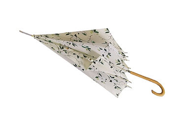 صغيرة مطبوعة مستقيم العظام عصا خشبية مظلة ، مظلة التلقائي للسيدات