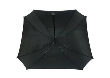 الشكل المربع الأسود مظلات الغولف الترويجية مع شعار قماش حريري قماش حريري