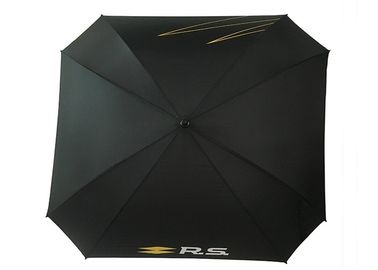 الشكل المربع الأسود مظلات الغولف الترويجية مع شعار قماش حريري قماش حريري