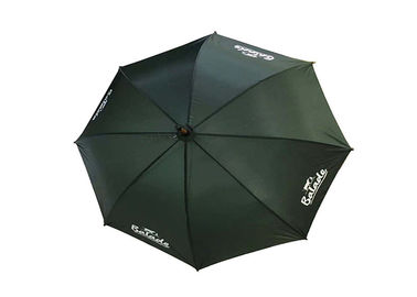 J عصا مقبض خشبي مظلة 23 بوصة إطار معدني حسب الطلب تصميم الشعار
