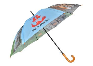 قطر 120CM الترويجية المطبوعة المظلات ، شركة قبضة كبيرة مظلة الغولف