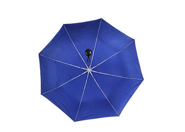 تخصيص الأزرق طوي مظلة سوبر ضوء قماش حريري قماش الإطار الألومنيوم