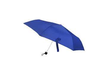 تخصيص الأزرق طوي مظلة سوبر ضوء قماش حريري قماش الإطار الألومنيوم