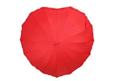 أحمر على شكل قلب الحب الإبداعية مظلة التحكم اليدوي لحفل زفاف عيد الحب