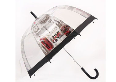مرئية التلقائي مظلة المطر مظلة مستقيم الانحناء مقبض قبة