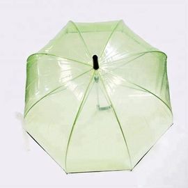 أخضر POE واضح القبة على شكل مظلة ، مظلة فقاعة المدمجة مع تقليم أسود
