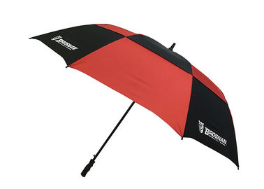 أسود أحمر مزدوج مظلة يندبروف غولف مظلات مقاومة الرياح قبضة مقبض بلاستيكي