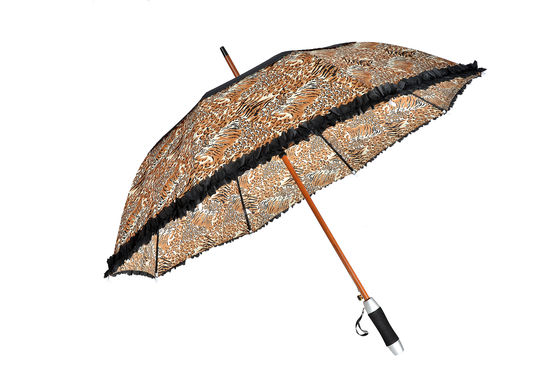 مظلة بمقبض خشبي بطول 23 بوصة بالكامل