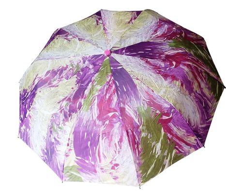 مظلة شمسية مضادة للماء / مقاومة للرياح 2 مظلة ملونة قابلة للطي للنساء