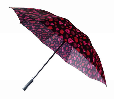 مظلة معدنية قابلة للطي 8 ملم رمح أحمر الشفاه للنساء