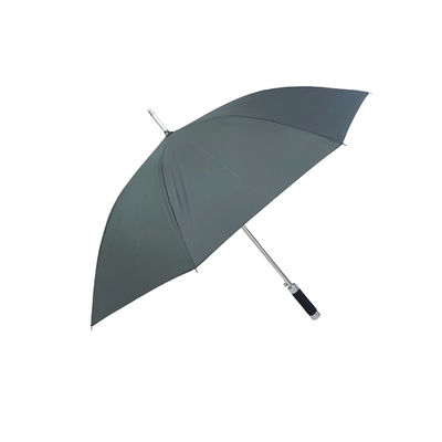 مظلات غولف قماشية مفتوحة من قماش حريري 190T مضادة للرياح بمقبض مستقيم