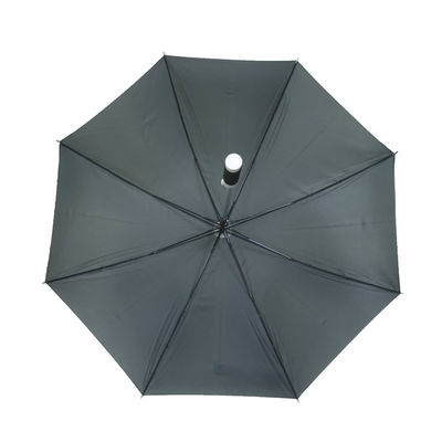 مظلات غولف قماشية مفتوحة من قماش حريري 190T مضادة للرياح بمقبض مستقيم