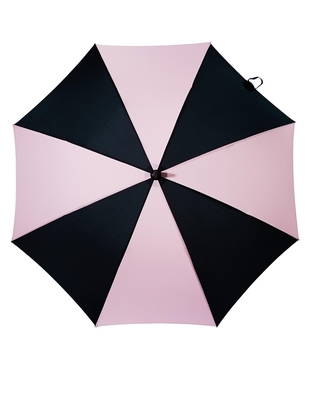 دليل مفتوح يندبروف قماش حريري مقبض مستقيم مظلة تصميم المرأة