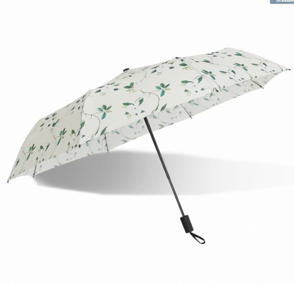 190T قماش حريري مظلة مفتوحة دليل قابل للطي مع أضلاعه من الألياف الزجاجية