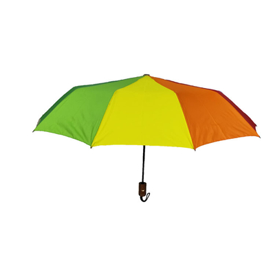 BSCI قوس قزح لون البوليستر 190T السيدات المدمجة للطي المظلات للسفر