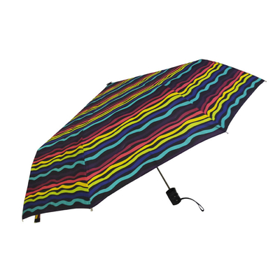 21in Rainbow Windproof 3 مظلة قابلة للطي للسفر