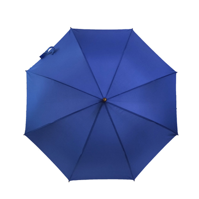 مظلة هدايا ترويجية ملونة مقاومة للرياح SGS بمقبض خشبي