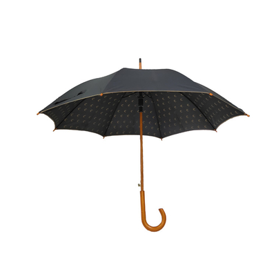 مظلة شمسية ذات مقبض خشبي مفتوح للسيارات مع طباعة نقل الحرارة