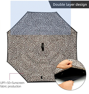 إطار مخصص من الألياف الزجاجية بطبقة مزدوجة معكوسة مظلة بمقبض الشكل C.