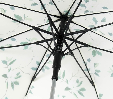 100٪ قماش حريري طباعة مظلة مستقيمة ترويجية