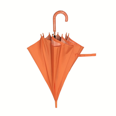 مطابقة اللون البرتقالي طويل مضغوط مظلة الجولف رمح والأضلاع