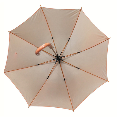 مطابقة اللون البرتقالي طويل مضغوط مظلة الجولف رمح والأضلاع