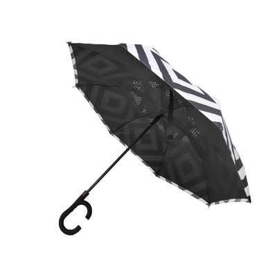 تصميم أزياء مظلة مقلوبة مزدوجة الطبقات مفتوحة يدويًا