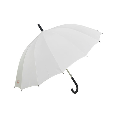16 ضلوعًا مظلة مفتوحة للسيارات باللون الأبيض مظلة طويلة