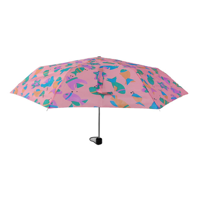اليدوي مفتوح 3 مظلة قابلة للماء لون وردي