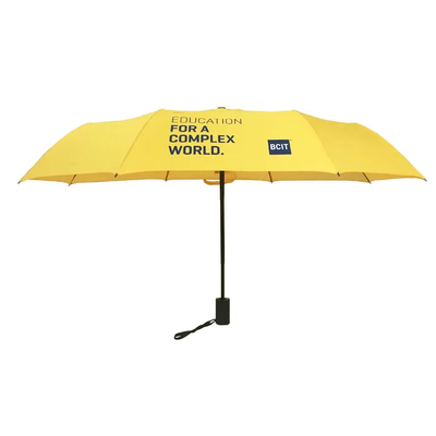 مظلة سوداء قابلة للطي مع مقبض نايلون - تصميم مريح