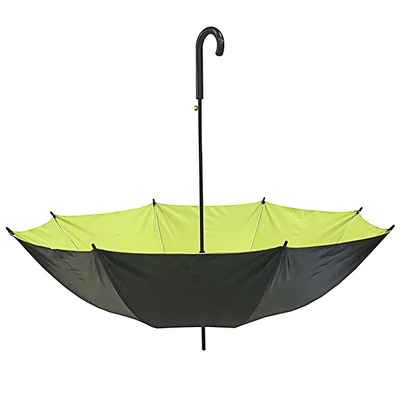 أسود مضاد للأشعة فوق البنفسجية Pongee Auto Open Stick مظلة قطر 105cm