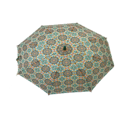 المقبض المطاطي المفتوح تلقائيًا غلق مظلة للترويج الساخن في 190T Pongee Fabric