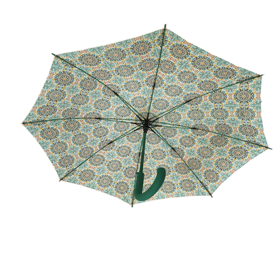 المقبض المطاطي المفتوح تلقائيًا غلق مظلة للترويج الساخن في 190T Pongee Fabric