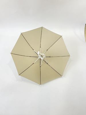 مظلة رأس بدون استخدام اليدين 14 بوصة قماش بونجي مقاوم للماء