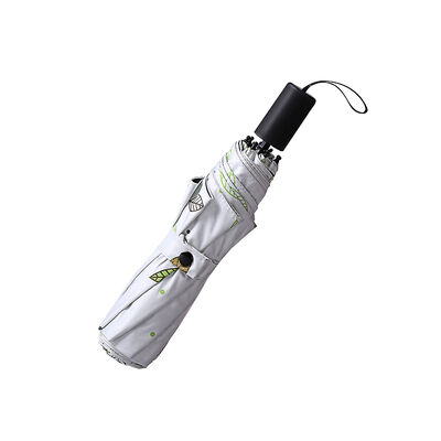 8 أضلاع مظلة مقتبسة مضغوطة مع فتح تلقائي إغلاق ومحفظة نسيجية ذاتية للحماية من المطر خفيفة الوزن