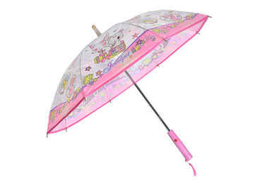 تخصيص الفتيات الوردي مظلة سهلة الاستخدام اليدوي 19 بوصة مع الصمام على نصائح
