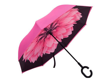 الوردي المرأة الكلاسيكية C على شكل مظلة مظلة مظلة للمطر تألق الطقس