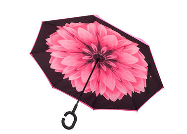 الوردي المرأة الكلاسيكية C على شكل مظلة مظلة مظلة للمطر تألق الطقس