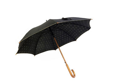 للجنسين الأسود مظلة مقبض خشبي طبقة مزدوجة ضوء بسيط لأيام ممطرة
