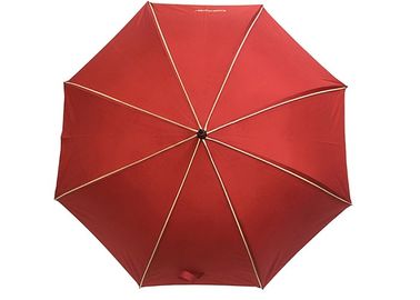 مظلة قماش الجولف مقاومة للرياح الحمراء مع طباعة لوحة داخلية كاملة