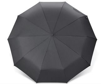 عصا سوداء مظلة ، مظلة صغيرة للسفر البيئية RPET المعاد تدويرها النسيج