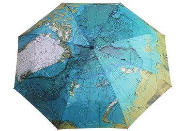 مخصص مطبوعة 3 أضعاف مظلة ، مظلة أوتوماتيكية صغيرة للشمس أو المطر