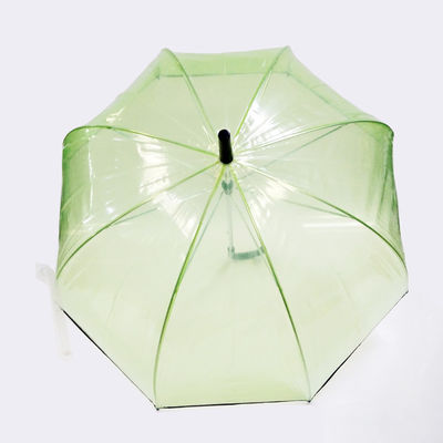 مظلة قبة شفافة POE مستقيمة بمقبض على شكل J.