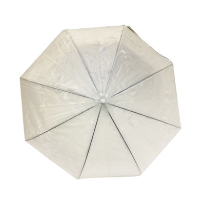 J شكل مقبض بلاستيكي شفاف مظلة POE