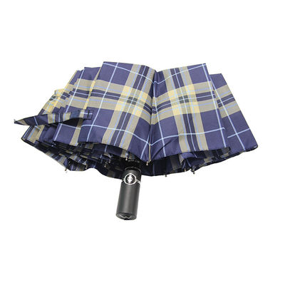 تحقق من نمط ثلاثة مظلة قابلة للطي إغلاق تلقائي للرجال