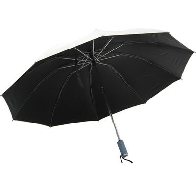 طلاء أسود للأشعة فوق البنفسجية ثلاثة مظلة قابلة للطي إغلاق تلقائي للنساء