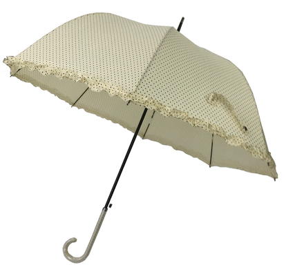 RPET قماش حريري مظلة أوتوماتيكية للسيدات بقطر 105 سم مع مقبض بلاستيك J
